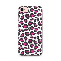 디작소 화이트 핑크 레오파드 슬림 하드 핸드폰케이스 아이폰