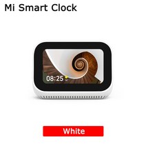 global version xiaomi mi smart clock ai 터치 스크린 디스플레이 스피커 블루투스 5.0 알람 시계 wifi 연결 ok google control, 글로벌 스탠다드 화이트