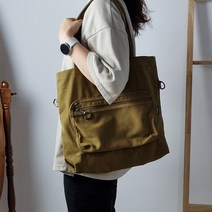 소유리빙 숄더 쇼퍼 크로스겸용 무지 포켓 에코백