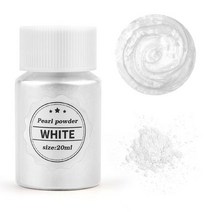 캔들 염료 색소 액체 에폭시 수지 운모 분말 안료 세트 10G/병 진주 광택 24 색 미카 착색제, [01] White