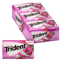 Trident 트라이던트 무설탕 리치과일 14개입 12팩