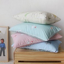 에이트룸 파스텔톤 감성라벨 알러지케어 유아 베개커버 25x45, 하이베어