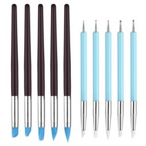 도예 조소 1/6/10pcs 도자기 클레이 도구 나무 손잡이 피스 세라믹 점토 트리밍 커팅 키트, 10-piece tool set