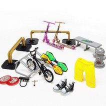 핑거보드 기술 손가락 스쿠터 두 바퀴 미니 스케이트 보드 램프 부품 세트 BMX 자전거 지판 갑판 참신, 03 CDH-9-Shoes