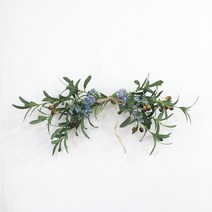 달리베리 DIY 블루밍 올리브 가랜드 만들기 갈란드만들기 꽃수업 셀프가랜드, 기본+자작나무50cm