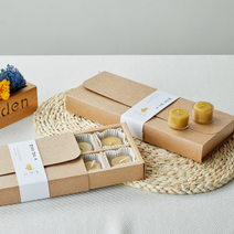 [마담초]100% 국산 밀랍 선물용 확장형 티라이트(선물세트), 10구