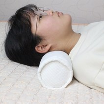 국산 경추베개 거북목 일자목 메밀 바이오비드폼 편백 숙면 낮잠 낮은 베개, 01_경추목베개, 04_화이트, 01_메밀