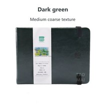 메모패드 Baohong 100% 코 튼 PU 수채화 종이 책 300g 24 시트 휴대용 여행 스케치북 Acuarelas 미술 용품, 90x140mm|Mediumcoarse texture