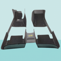 스타일카 벤츠 GLE 300D 카매트 6D 풀커버 레더 코일 발매트, 브라운+커피