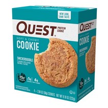 Quest 퀘스트 영양 퀘스트 프로틴 쿠키 스니커두들 15g 쿠키4x