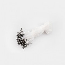 무핀 실고리블랙팁+화이트끈 약100개 택끈 택고리 상표 라벨끈, 단품