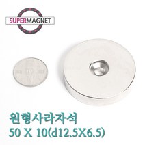 ND 초강력 네오디움 자석 280종 원형사라자석 나사못, 227_ND원형사라자석_50X10mm(12.5X6.5)