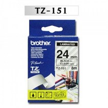 PGM^*^몰(브라더) TZ-테이프 TZ-151 24mm 라벨프린터 제본 다용도스티커 마스킹 라벨기^*췤pgm, a*^*옵션없슴