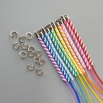 [아이언티샷] 티걸이 꼬임줄 오링포함 골프악세사리 부자재 캐디용품, 100개(보라)