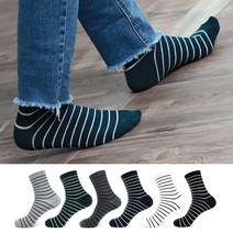 남자 여자 스트라이프 중목 양말 10켤레