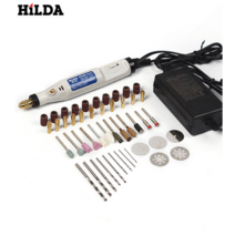 HILDA 18v 전기 미니 연마기 그라인더 액세사리 풀세트, JD5202, 연마기+46피스 액세서리