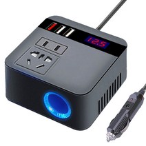 미니 자동차 인버터 어댑터 150W 12V/2, 01 Black