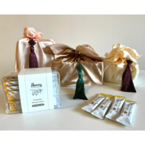 꿀담다 꿀스틱 선물세트 일회용 답례품, 프리미엄+보자기, 30개, 10g