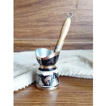 터키식 커피 잔 추출기 이브릭 체즈베 직수입 수제, 상세 페이지 참고, 법랑색 커피잔 2 뚜렷한 수작업의 흔적