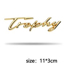트로피Trophy 글자 엠블럼 배지 자동차 스티커 MG 2018 뉴 개조 액세서리 유니버설 후면 트렁크 로고 라벨, 03 gold
