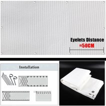 안전휀스 느낌 파티션 가리개 커튼 휀스 벽 가림막 사무실 인테리어 흰색 울타리 개인 정보 보호 메쉬 가든 인클로저 그물 발코니 양산 캐노피 야외 음영 홈 태양 대피소 안티 uv 패
