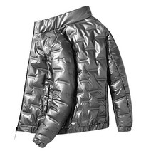 M-5XL 빅 사이즈 실버 패딩 점퍼 140 남자
