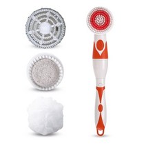 때밀이기계 자동 때타올 혼자 등밀기 샤워 브러시, 핑크 진동 목욕 브러쉬 (충전식), 1개