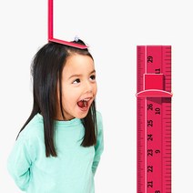 모두달라 실용적인 온가족 어린이 키재기자 키측정기, 핑크, 1개, 180cm