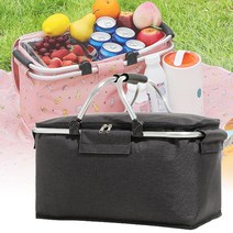 장바9니 대용량 보냉가방, 그레이