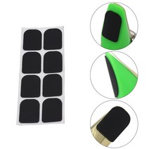 8pcs 0.8mm 검은 색 고무 소프라노 색소폰 색소폰 클라리넷 마우스 피스 패드 패치 초보자에게 좋은 쿠션