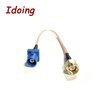 무선카플레이 카링크 gps 증폭기 재방사 네비게이션미러링 idoing for vehicle car antenna sma male to fakra c 파란색 동축 피그테일 케이블, 없음