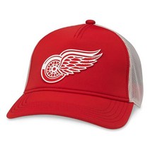 AMERICAN NEEDLE Riptide Valin 내셔널 하키 리그 NHL 팀 조절 가능한 야구 모자 아이보리/블랙 (시카고 블랙호크스) One Size, Ivory/Red (Detroit Red Wings)