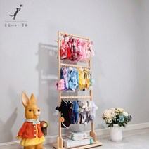 아기옷행거 유아옷장 원목 미니행거 스탠드 베이비장, 가로 60cm