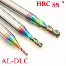 앤드밀 엔드밀 Cnc 3 플루트 U 그루브 HRC 60 ° 엔드 밀 커터 텅스텐 스틸 공구 CNC 가공 카바이드 DLC 코팅 알루미늄 HRC58 154181, AL-DLC-HRC55, 20x45xD16x100mm-3F