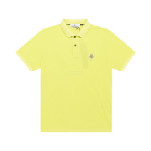스톤아일랜드 스톤아일랜드 로고 패치 반팔 카라 티셔츠 YELLOW