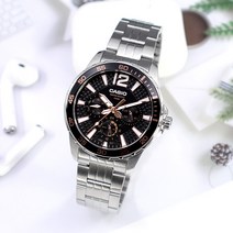 무료각인 카시오 남성 다이버 디자인 메탈 시계 MTD-330D-1A3