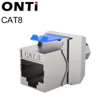 가전제품 전자기기 ONTi RJ45 CAT8 공구가없는 STP 차폐 키스톤 잭 모듈 자동 잠금 Cat7 CAT6A CAT6 CAT5E 아연 합금 네트워크 커플러 어댑터, [09] 50pcs, [05] CAT.8