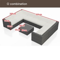 야외 테이블 세트 테라스 정원 소파 호텔 빌라 정원 발코니 레저 의자 커피 테이블 조합 아파트 테라스 파티오 가구 야외 등나무 소파, 조합 오