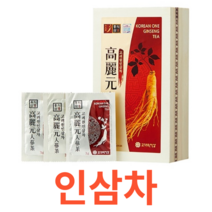 고려원인삼 인삼차(목함) 3g x 100포 원액 파우치 타입 팩 건강 온 가족 남녀노소 관리 기능식품 농축액 고형분 국내산 열매 카라멜당시럽 간편 섭취 저당 무수결정포도당, 100포X12개