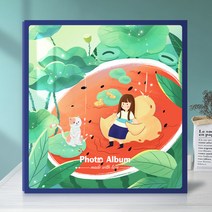 포토노트 대용량 홈 판 삽화식 기념 사진첩 567 인치 붉은 흙 성장책 4886977295, 끝이 없다 여름 방수커버