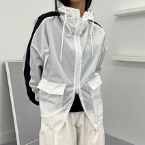 순이들 여성 팔배색 후드 바람막이
