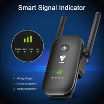 무선 라우터 공유기 5Ghz 와이파이 리피터 무선 익스텐더 1200Mbps 앰프 장거리 신호 부스터 2.4G 기가비, 01 Black_04 add AU adapter