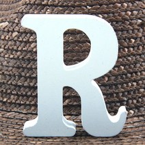 1pc 8CM 흰색 나무 문자 영어 알파벳 DIY 개인 이름 디자인 예술 스탠딩 하트 웨딩 홈 장식, 18 R_01 8cm