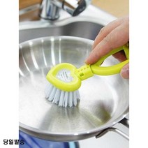 구석구석 청소 다용도 솔 겸 브러쉬 예쁜주방용품 주방소품 스텐냄비세척 주방기름때 기름찌든때 물때제거, 화이트