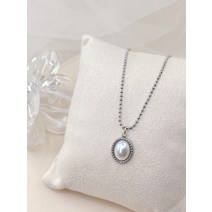 써지컬 진주 오로라 앤틱 목걸이 데일리 우정 레이어드 볼 체인 써지컬스틸 오팔