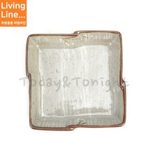 Kitchen 한정식 사각 도자기 구프 업소용 고급 반찬 그릇 특이한 접시 고급 식기, ♡로코 설화 더블사각구프♡, [ 1개 ]