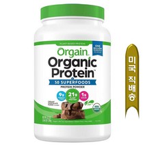 Orgain 올게인 오가닉 프로틴 파우더 (유산균 함유) 초콜릿맛 1.20kg 1병, 1개, 1200g