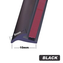 도어방음고무 풍절음 흡음제 자동차 방음 몰딩 범용 자동차 고무 씰링 스트립 경사 T 형 도어 씰 가장자리, 06 4m Black 8mm