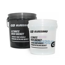 글로스브로 슈프림 투명버킷 18L + 레드그립, 블랙