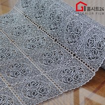 [홈시트24] 북유럽스타일 방수코팅 레이스식탁보 LC-005 블랙로즈 (폭)50cm x (길이)50cm